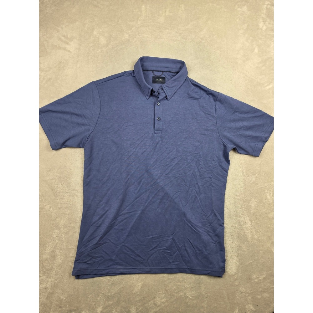Jachs New York Polo Shirt Mens Large Blue Modal Blend Short Sleeve 1963042